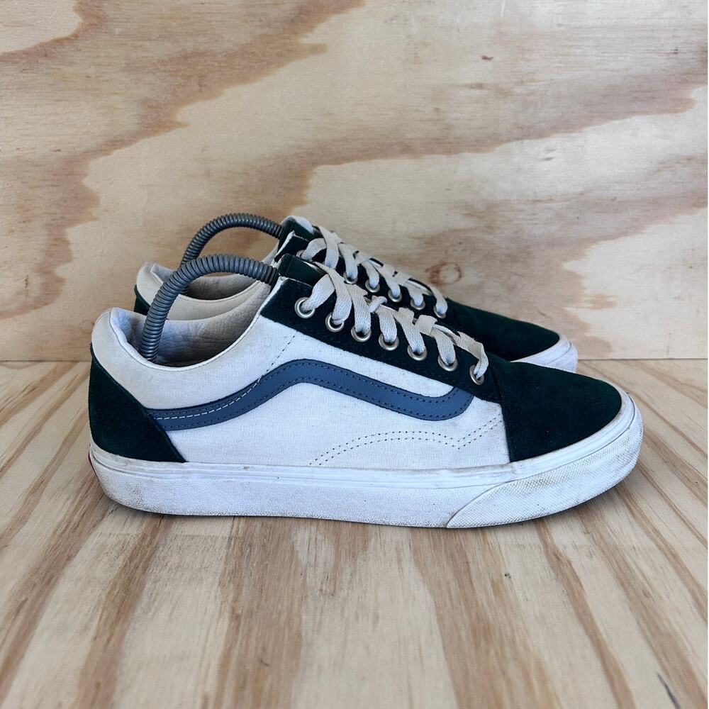 Vans Off The Wall - Old Skool - Sneakers - White/Green - Women's - 10